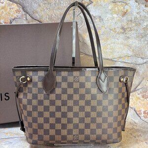 Louis Vuitton Damier Ebene Neverfull PM Tote Bag w/Box & Dust Bag